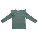 Μακρυμάνικο μπλουζάκι με βολάν dusty πράσινο - Julie Dausell