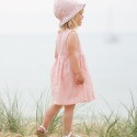 Ριγέ ροζ αμάνικο φορεματάκι με σχέδιο καρδούλες - Kite