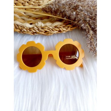  Παιδικά γυαλιά ηλίου ώχρα σε σχήμα μαργαρίτας